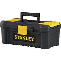 Coffre &agrave; outils avec plateau Essential, 12-1/2" la x 7-3/8" p x 5-1/8" h, Noir/Jaune Superchem Industries