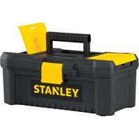 Coffre &agrave; outils avec plateau Essential, 12-1/2" la x 7-3/8" p x 5-1/8" h, Noir/Jaune Superchem Industries