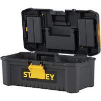 Coffre &agrave; outils avec plateau Essential, 12-1/2" la x 7-3/8" p x 5-1/8" h, Noir/Jaune Superchem Industries