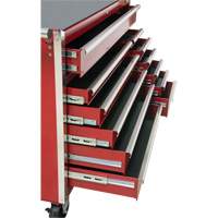 Chariot &agrave; outils industriel, 12 tiroirs, 56" la x 24-1/2" p x 38-1/8" h, Rouge Superchem Industries