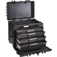 Mobile Tool Chest With Drawers, 4 Drawers, 22-4/5" W x 15" D x 18" H, Black Superchem Industries