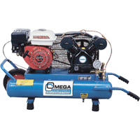 Contractor Series Air Compressors, Gas, 6.6 Gal. (8 US Gal), 125 PSI Superchem Industries