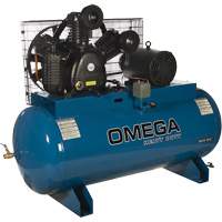 Industrial Series Air Compressors - Horizontal Compressors - Two Stage, 66.6 Gal. (80 US Gal) Superchem Industries