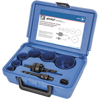 Coffret de scies-cloches haut de gamme pour &eacute;lectriciens, 8 morcea Superchem Industries