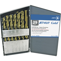 Jeu de forets de premi&egrave;re qualit&eacute; JET-KUT GOLD, 29 morceaux, Acier alli&eacute; Superchem Industries
