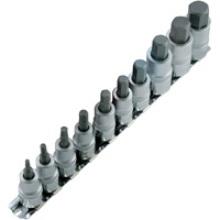 HSW3812-10M Metric Bit Socket Set, Hex, 1/2"/3/8" Drive, 10 Pcs Superchem Industries
