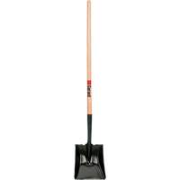 Square Point Shovel, Wood, Tempered Steel Blade, Straight Handle, 42" Long Superchem Industries