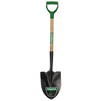 Round-Point Shovel, Tempered Steel Blade, Wood, D-Grip Handle Superchem Industries