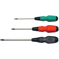 Tournevis carr&eacute; TORQUE DRIVE, Tige de #1, Ronde, 4" lo, Prise en Coussin&eacute;e Superchem Industries