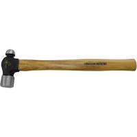 Heavy-Duty Hickory Handle Ball Pein Hammer, 24 oz. Head Weight, Plain Face, Wood Handle Superchem Industries