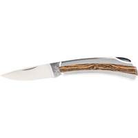 Pocket Knife with Drop Point Blade, 2-1/4" Blade, Stainless Steel Blade, Stainless Steel Handle Superchem Industries