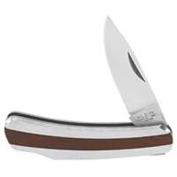 Pocket Knife with Drop Point Blade, 2-1/4" Blade, Stainless Steel Blade, Stainless Steel Handle Superchem Industries