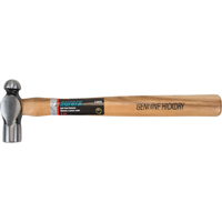 Ball Pein Hammer, 8 oz. Head Weight, Plain Face, Wood Handle Superchem Industries