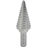 Foret &eacute;tag&eacute; progressif, 1/4" - 3/8", Incr&eacute;ments de 1/8", Acier rapide Superchem Industries