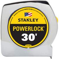 Ruban &agrave; mesurer Powerlock, 1" x 30', Marques de goujon Imp&eacute;rial Superchem Industries