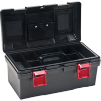 Coffre &agrave; outils robuste, 17-1/2" la x 9-1/2" p x 8" h, Noir Superchem Industries
