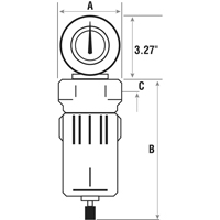 Compressed Air Filters, Modular, 3/4" NPT, Automatic Drain Superchem Industries