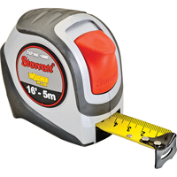 High Visibility Orange Tape Measure, 1" x 16'/5 m, 1/16" Graduations Superchem Industries