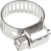 Hose Clamps - Stainless Steel Band & Screw, Min Dia. 1/5", Max Dia. 5/8" Superchem Industries