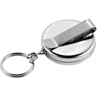 The Original Key Reel, Chrome, 24" Cable, Belt Clip Attachment Superchem Industries