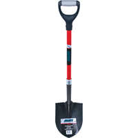 Heavy-Duty Round Point Shovel, Carbon Steel Blade, Fibreglass, D-Grip Handle Superchem Industries