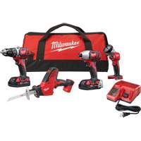 M18 Cordless 4-Tool Combo Kit, Lithium-Ion, 18 V Superchem Industries