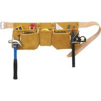 Journeyman's Carpenter Tool Belt, Leather, Tan Superchem Industries