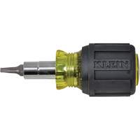Stubby Multi-Bit Screw Driver With Sq.Recess, 3-1/5" L, Cushion Grip Handle Superchem Industries