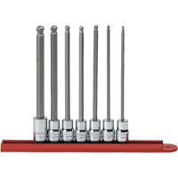 SAE Long Ball End Bit Socket Set, Hex, 3/8" Drive, 7 Pcs Superchem Industries