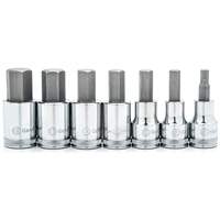 Metric Bit Socket Set, Hex, 1/2" Drive, 7 Pcs Superchem Industries