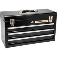 Portable Tool Box, 20" W, 3 Drawers, Black Superchem Industries