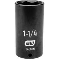 SAE Socket, Impact, 1-1/4", 1/2" Drive, 6 Points, Deep Superchem Industries