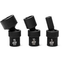 12-Piece 1/4" Drive 6 Point Universal impact Metric Flex Socket Set Superchem Industries