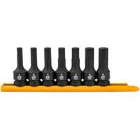 Impact Metric Bit Socket Set, Hex, 1/2" Drive, 7 Pcs Superchem Industries