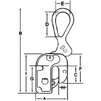 GX Structural Short Leg Plate Clamp, 2000 lbs. (1 tons), 1/16" - 3/4" Jaw Opening Superchem Industries