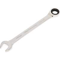 72-Tooth Ratcheting Combination Wrench, 12 Point, 30 mm, Chrome/Polished Finish Superchem Industries