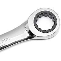 72-Tooth Ratcheting Combination Wrench, 12 Point, 30 mm, Chrome/Polished Finish Superchem Industries