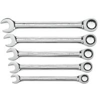 72-Tooth 12 Point Ratcheting Wrench Set, Combination, 5 Pieces, Metric Superchem Industries