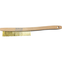 Curved-Handle Scratch Brushes, Brass, 4 x 19 Wire Rows, 14" Long Superchem Industries