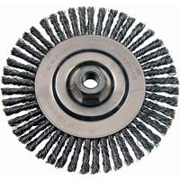 Wire Wheel Brushes, 4-7/8" Dia., 0.02" Fill, 5/8"-11 Arbor, Stainless Steel Superchem Industries