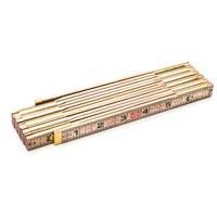 Red End&reg; Rule with Two 6" Slide Rule Extensions, 6' L, Wood, 1/16" Graduations Superchem Industries