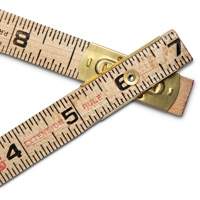 Folding Rule, 6' L, Wood, 1/16" Graduations Superchem Industries