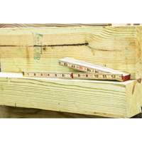 Folding Rule, 6' L, Wood, 1/16" Graduations Superchem Industries