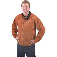 Veste de soudage, Cuir, 4T-Grand, Lava Brown Superchem Industries