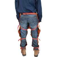 Tablier fendu aux jambes et jambi&egrave;res en cuir, 40" lo, Lava Brown Superchem Industries