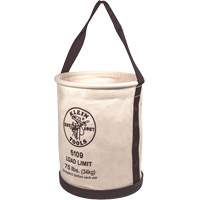 Wide-Opening Straight-Wall Bucket, Canvas, 12" Dia. x 15" H, 75.0 lbs. Load Rating Superchem Industries