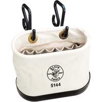 Aerial-Basket Oval Bucket, Canvas, 14" Dia. x 10" H, 150.0 lbs. Load Rating Superchem Industries