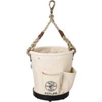 Tapered-Wall Bucket, 12" L x 9" W x 12" H, Canvas, Natural Superchem Industries