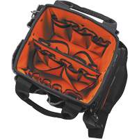 Tradesman Pro Tool Tote, Ballistic Nylon, 40 Pockets, Black/Orange Superchem Industries