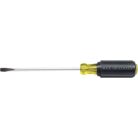 Slot Cabinet Tip Screwdriver, 1/4" Tip, Round, 10-11/32" L, Cushion Grip Handle Superchem Industries